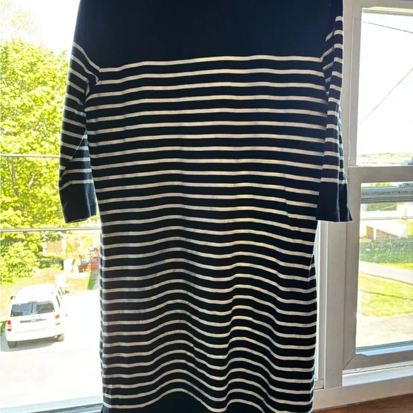 Amour Lux Cotton Navy Striped Sailor Dress French Classic Preppy YachtStyle - Picture 11 of 12